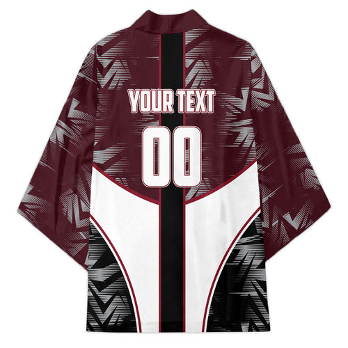 Personalized Queensland Oztag Kimono Abstract Geometric Pattern Sports