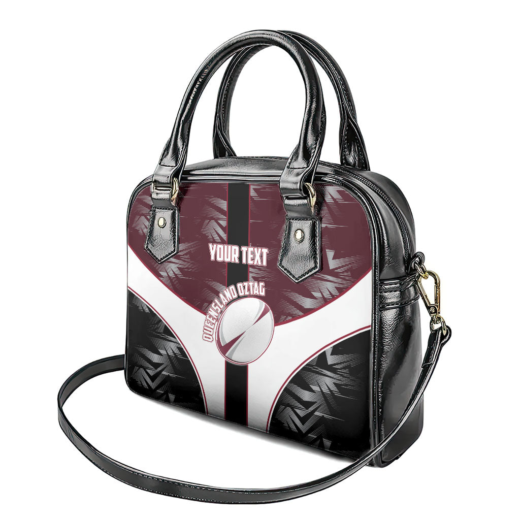 Personalized Queensland Oztag Shoulder Handbag Abstract Geometric Pattern Sports