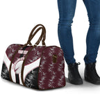 Personalized Queensland Oztag Travel Bag Abstract Geometric Pattern Sports