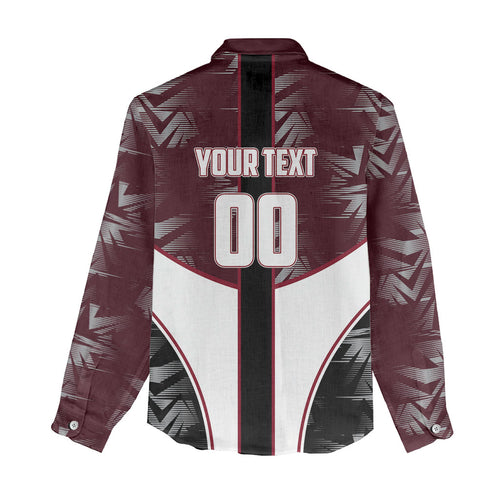 Personalized Queensland Oztag Women Casual Shirt Abstract Geometric Pattern Sports