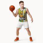 Personalized Australia Soccer Kangaroo Basketball Jersey World Football Mascot Green Gold Abstract Wave