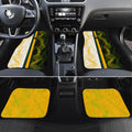 Personalized Australia Soccer Kangaroo Car Mats World Football Mascot Green Gold Abstract Wave