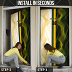 Personalized Australia Soccer Kangaroo Door Cover World Football Mascot Green Gold Abstract Wave