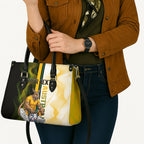 Personalized Australia Soccer Kangaroo Leather Bag World Football Mascot Green Gold Abstract Wave