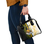 Personalized Australia Soccer Kangaroo Shoulder Handbag World Football Mascot Green Gold Abstract Wave