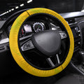Australia Soccer Kangaroo Steering Wheel Cover World Football Mascot Green Gold Abstract Wave