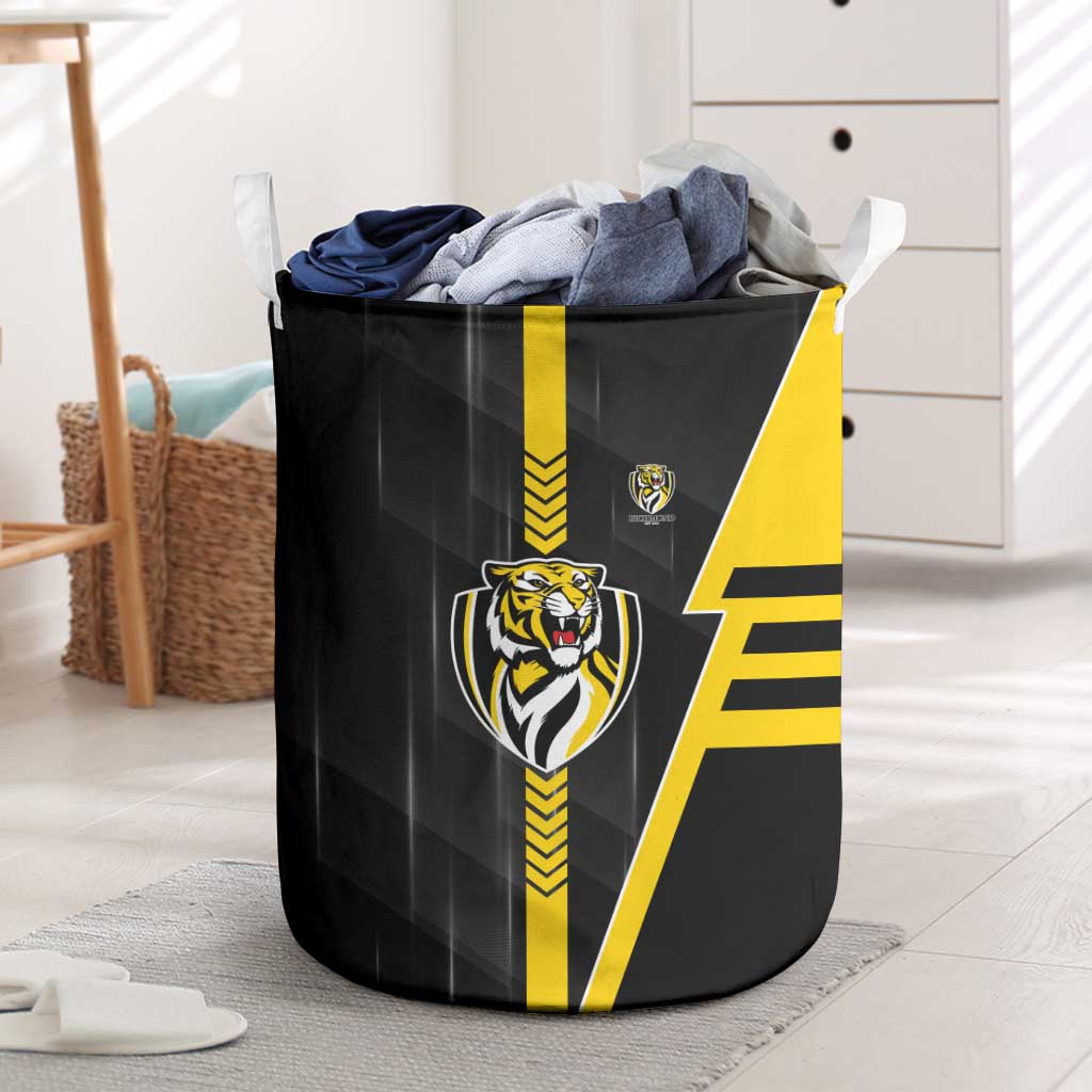 Richmond Tigers Laundry Basket Modern Geometric Sports Graphic Style
