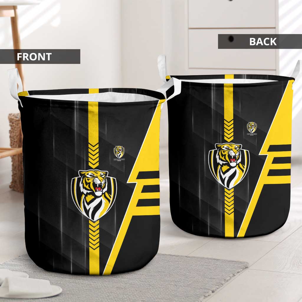 Richmond Tigers Laundry Basket Modern Geometric Sports Graphic Style