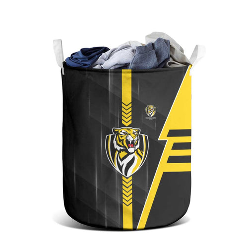 Richmond Tigers Laundry Basket Modern Geometric Sports Graphic Style
