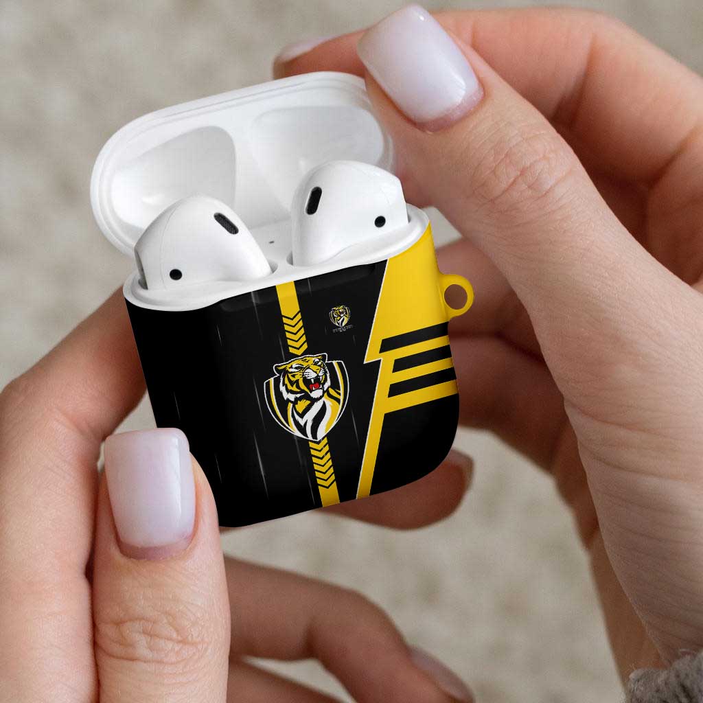 Richmond Tigers AirPods Case Modern Geometric Sports Graphic Style