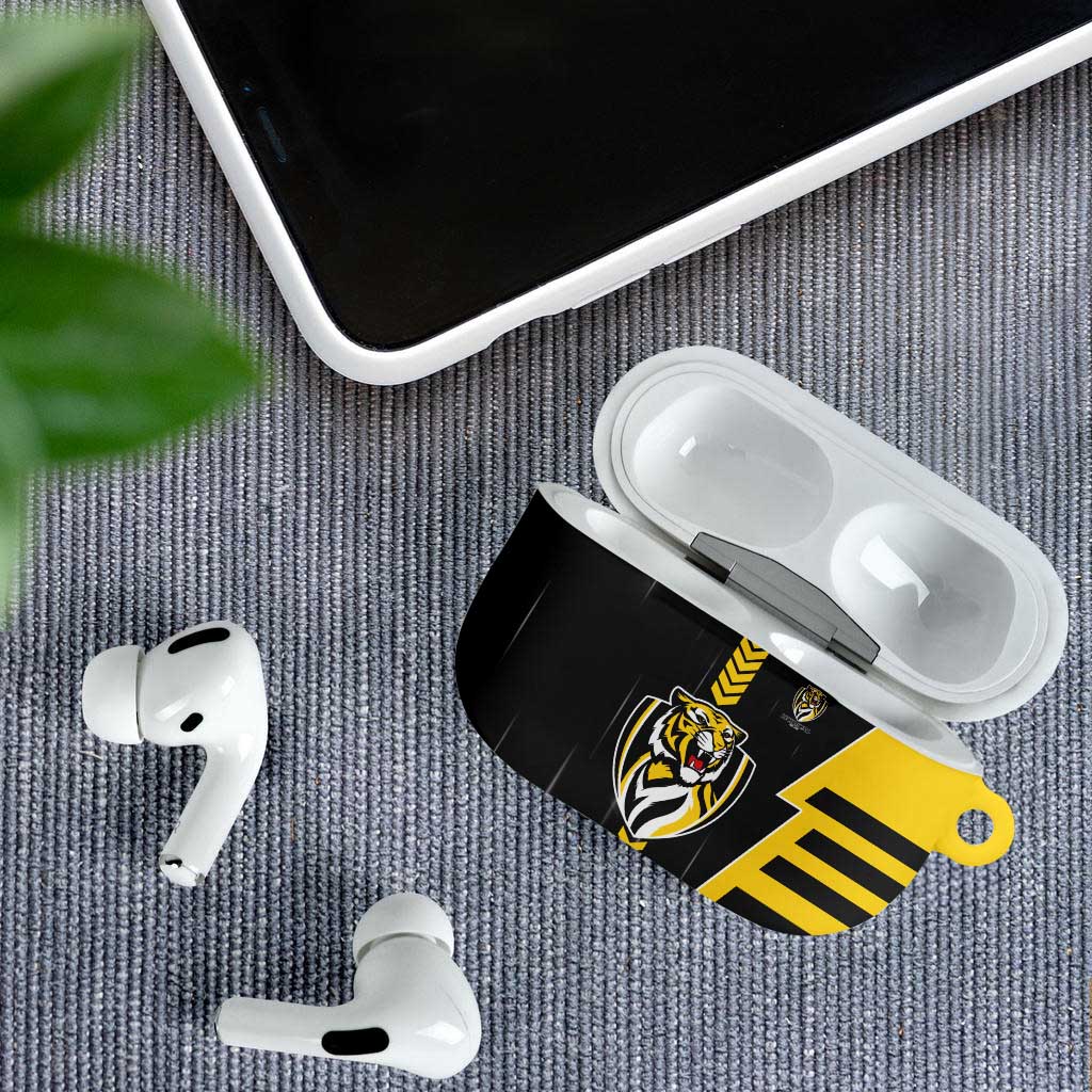 Richmond Tigers AirPods Case Modern Geometric Sports Graphic Style