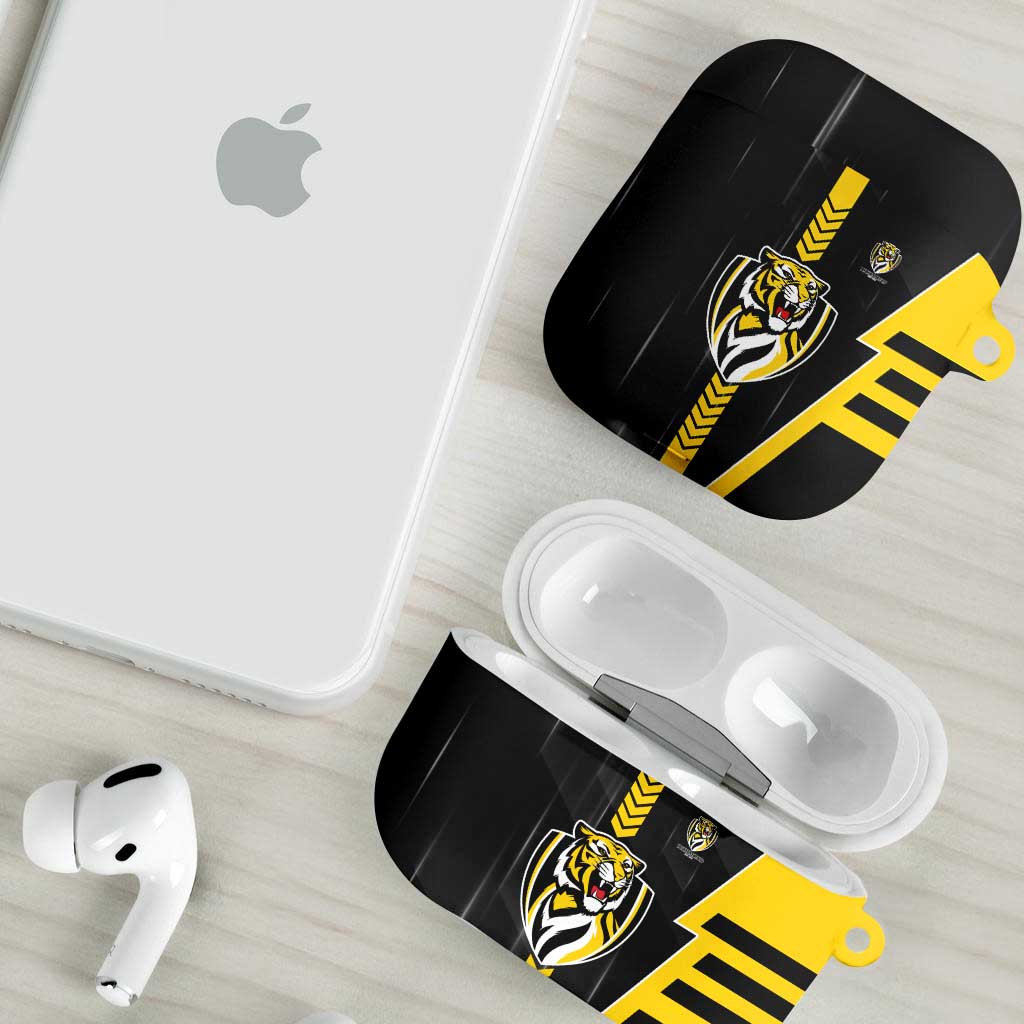 Richmond Tigers AirPods Case Modern Geometric Sports Graphic Style