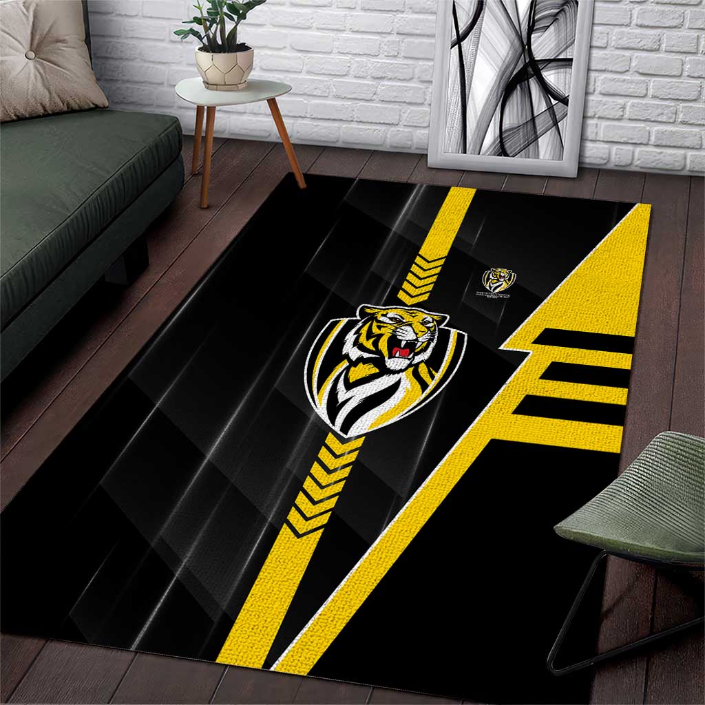 Richmond Tigers Area Rug Modern Geometric Sports Graphic Style