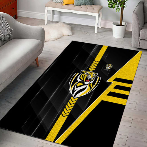 Richmond Tigers Area Rug Modern Geometric Sports Graphic Style