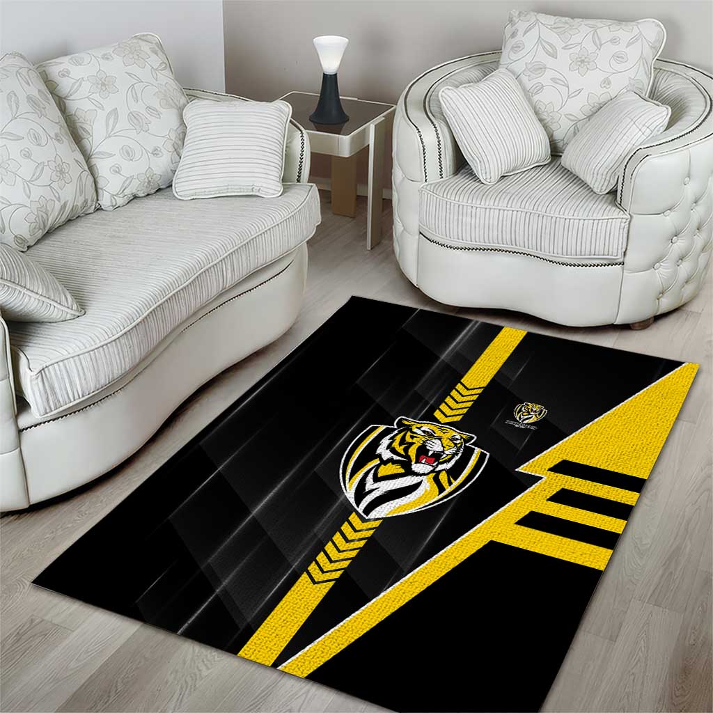 Richmond Tigers Area Rug Modern Geometric Sports Graphic Style