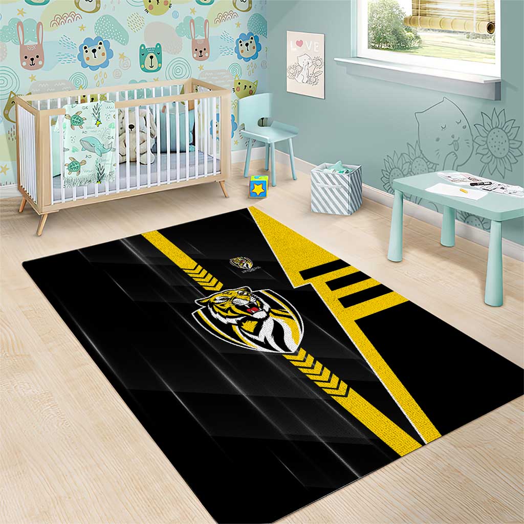 Richmond Tigers Area Rug Modern Geometric Sports Graphic Style