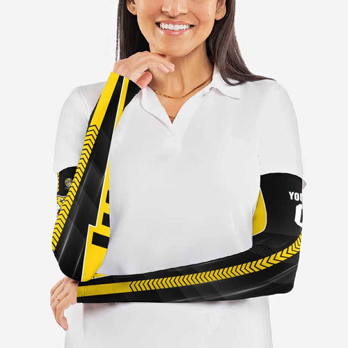 Personalized Richmond Tigers Arm Sleeves Modern Geometric Sports Graphic Style