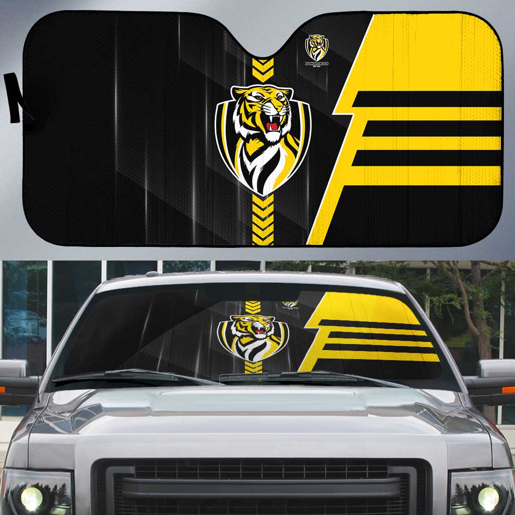 Richmond Tigers Auto Sun Shade Modern Geometric Sports Graphic Style