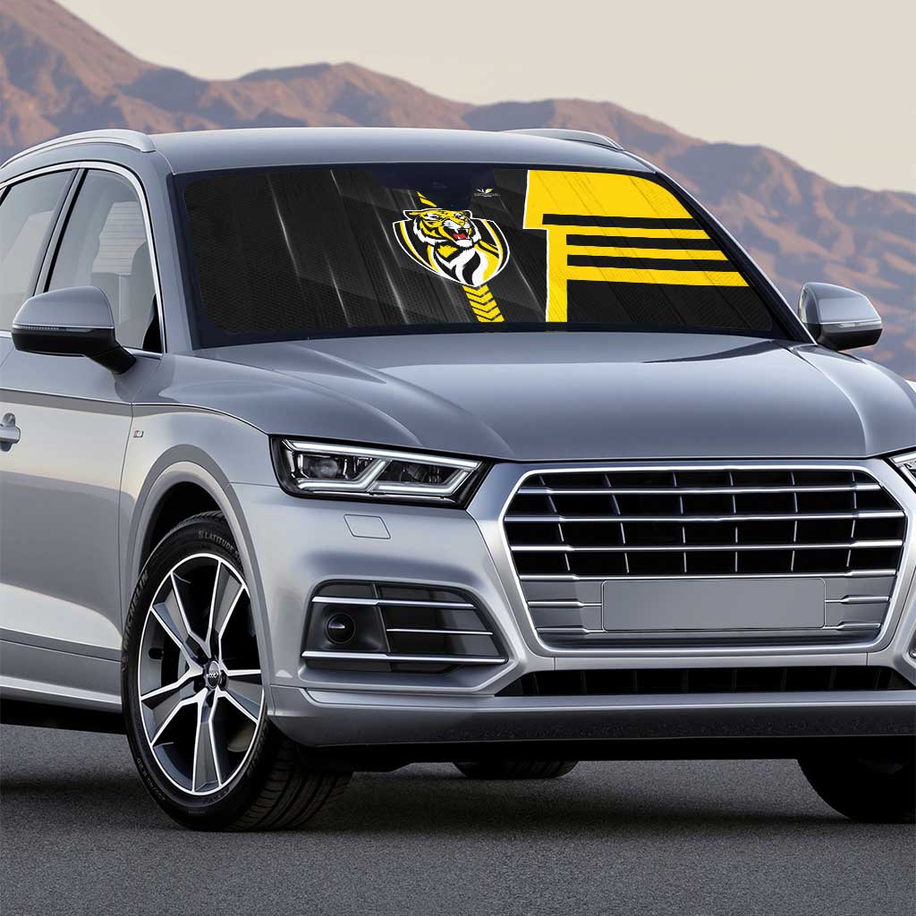Richmond Tigers Auto Sun Shade Modern Geometric Sports Graphic Style