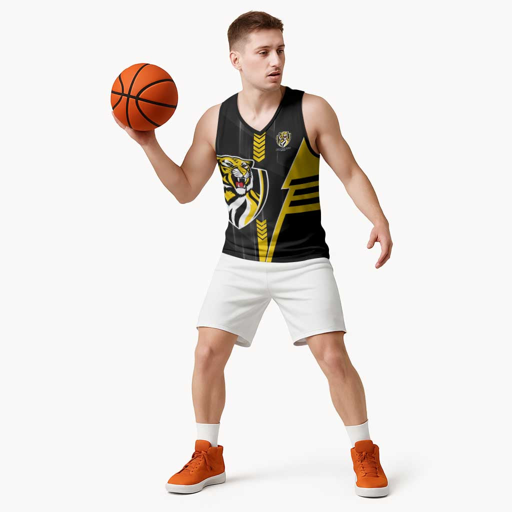 Personalized Richmond Tigers Basketball Jersey Modern Geometric Sports Graphic Style