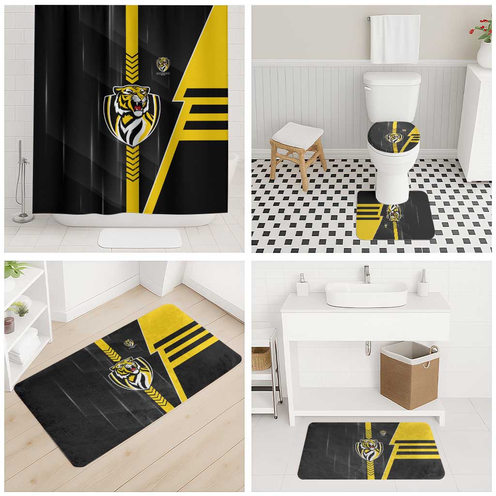 Richmond Tigers Bathroom Set Modern Geometric Sports Graphic Style