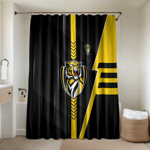 Richmond Tigers Bathroom Set Modern Geometric Sports Graphic Style