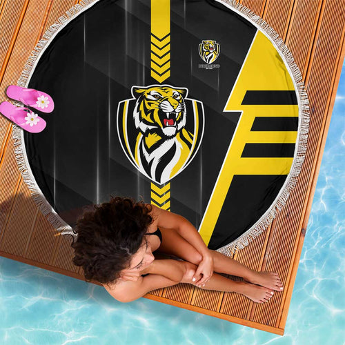 Richmond Tigers Beach Blanket Modern Geometric Sports Graphic Style