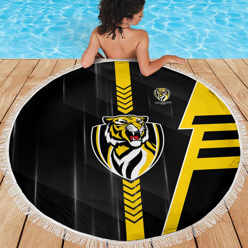 Richmond Tigers Beach Blanket Modern Geometric Sports Graphic Style