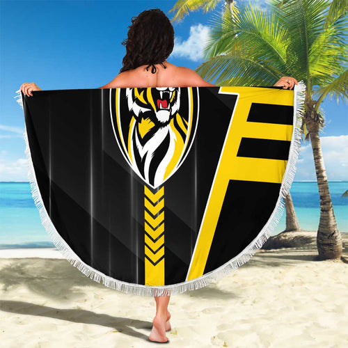 Richmond Tigers Beach Blanket Modern Geometric Sports Graphic Style