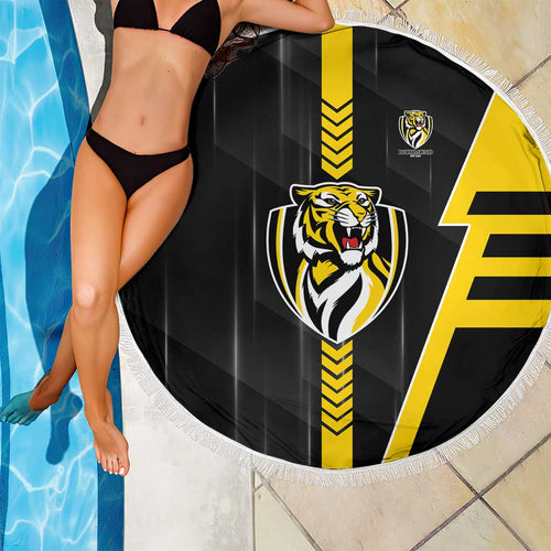 Richmond Tigers Beach Blanket Modern Geometric Sports Graphic Style