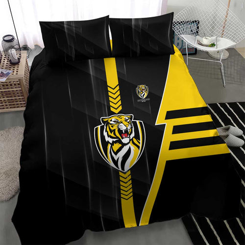 Richmond Tigers Bedding Set Modern Geometric Sports Graphic Style