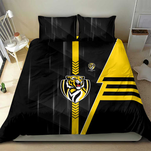 Richmond Tigers Bedding Set Modern Geometric Sports Graphic Style