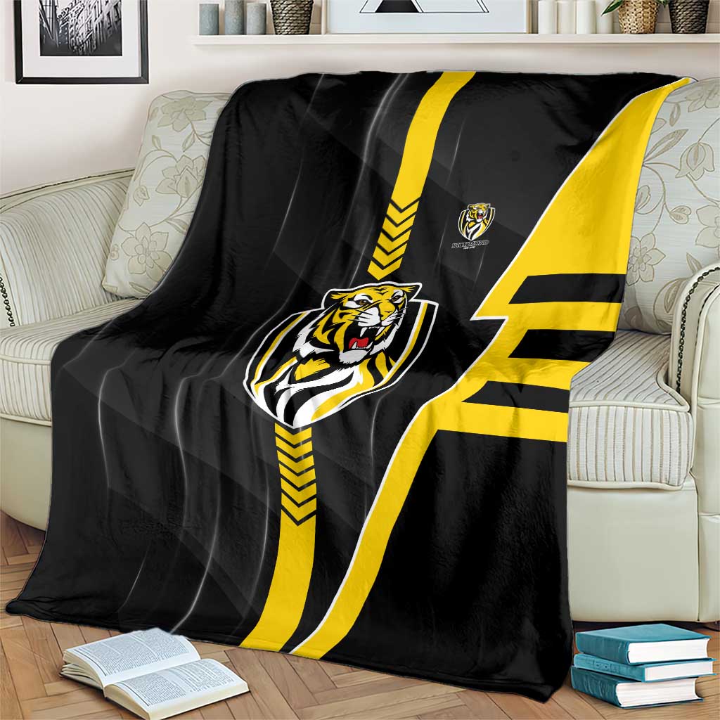 Richmond Tigers Blanket Modern Geometric Sports Graphic Style
