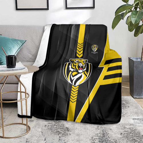 Richmond Tigers Blanket Modern Geometric Sports Graphic Style