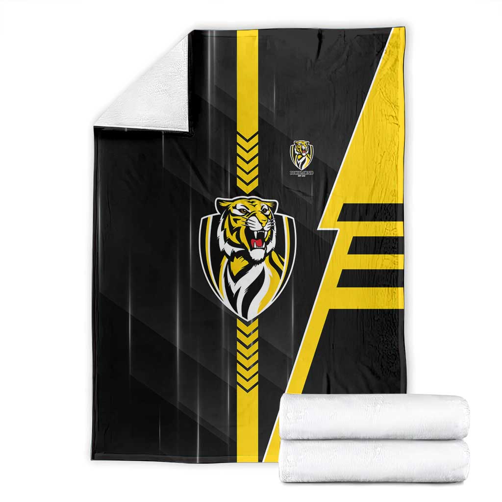 Richmond Tigers Blanket Modern Geometric Sports Graphic Style
