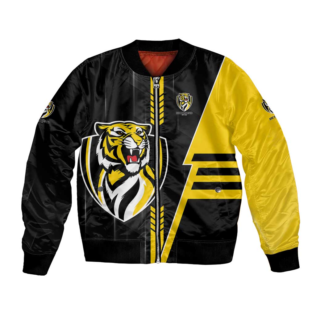 Personalized Richmond Tigers Bomber Jacket Modern Geometric Sports Graphic Style