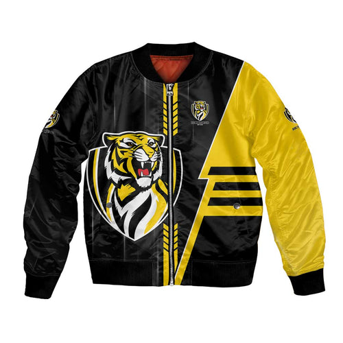 Personalized Richmond Tigers Bomber Jacket Modern Geometric Sports Graphic Style
