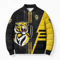 Personalized Richmond Tigers Bomber Puffer Jacket Modern Geometric Sports Graphic Style