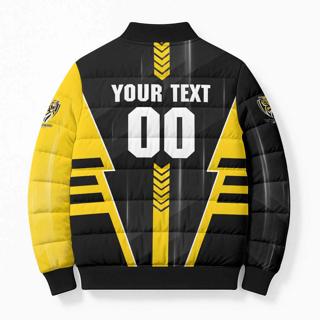 Personalized Richmond Tigers Bomber Puffer Jacket Modern Geometric Sports Graphic Style