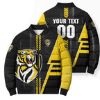 Personalized Richmond Tigers Bomber Puffer Jacket Modern Geometric Sports Graphic Style
