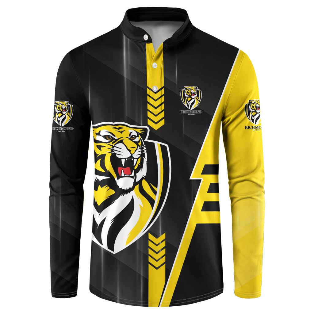 Personalized Richmond Tigers Button Sweatshirt Modern Geometric Sports Graphic Style