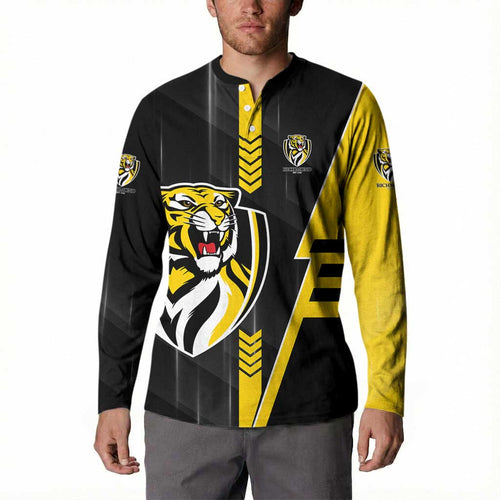 Personalized Richmond Tigers Button Sweatshirt Modern Geometric Sports Graphic Style