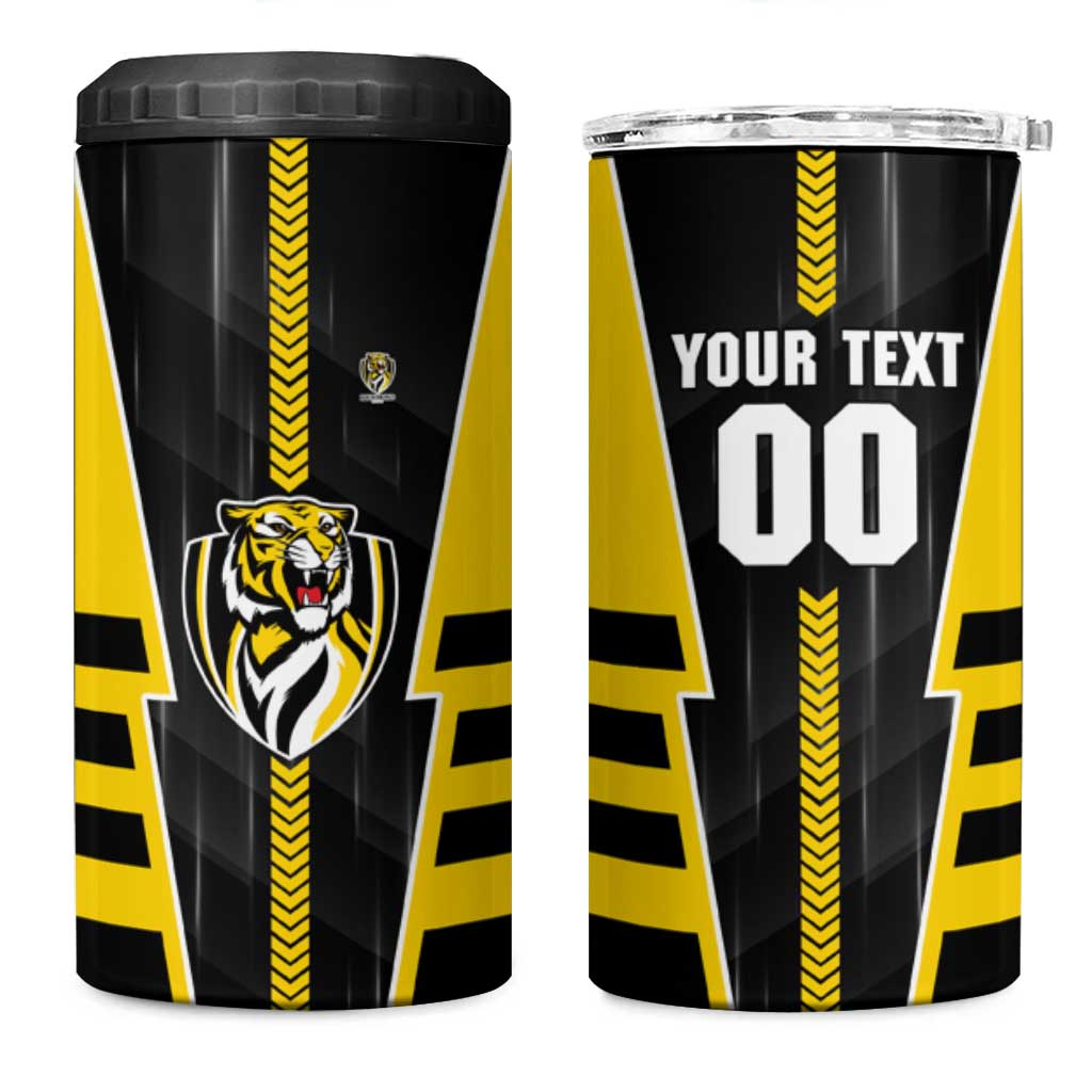 Personalized Richmond Tigers 4 in 1 Can Cooler Tumbler Modern Geometric Sports Graphic Style