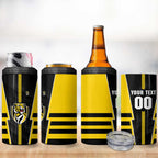 Personalized Richmond Tigers 4 in 1 Can Cooler Tumbler Modern Geometric Sports Graphic Style