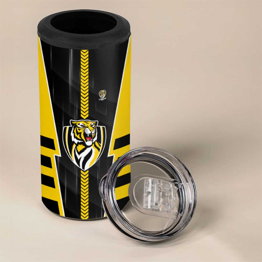 Personalized Richmond Tigers 4 in 1 Can Cooler Tumbler Modern Geometric Sports Graphic Style