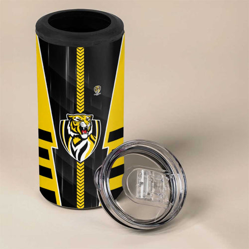 Personalized Richmond Tigers 4 in 1 Can Cooler Tumbler Modern Geometric Sports Graphic Style