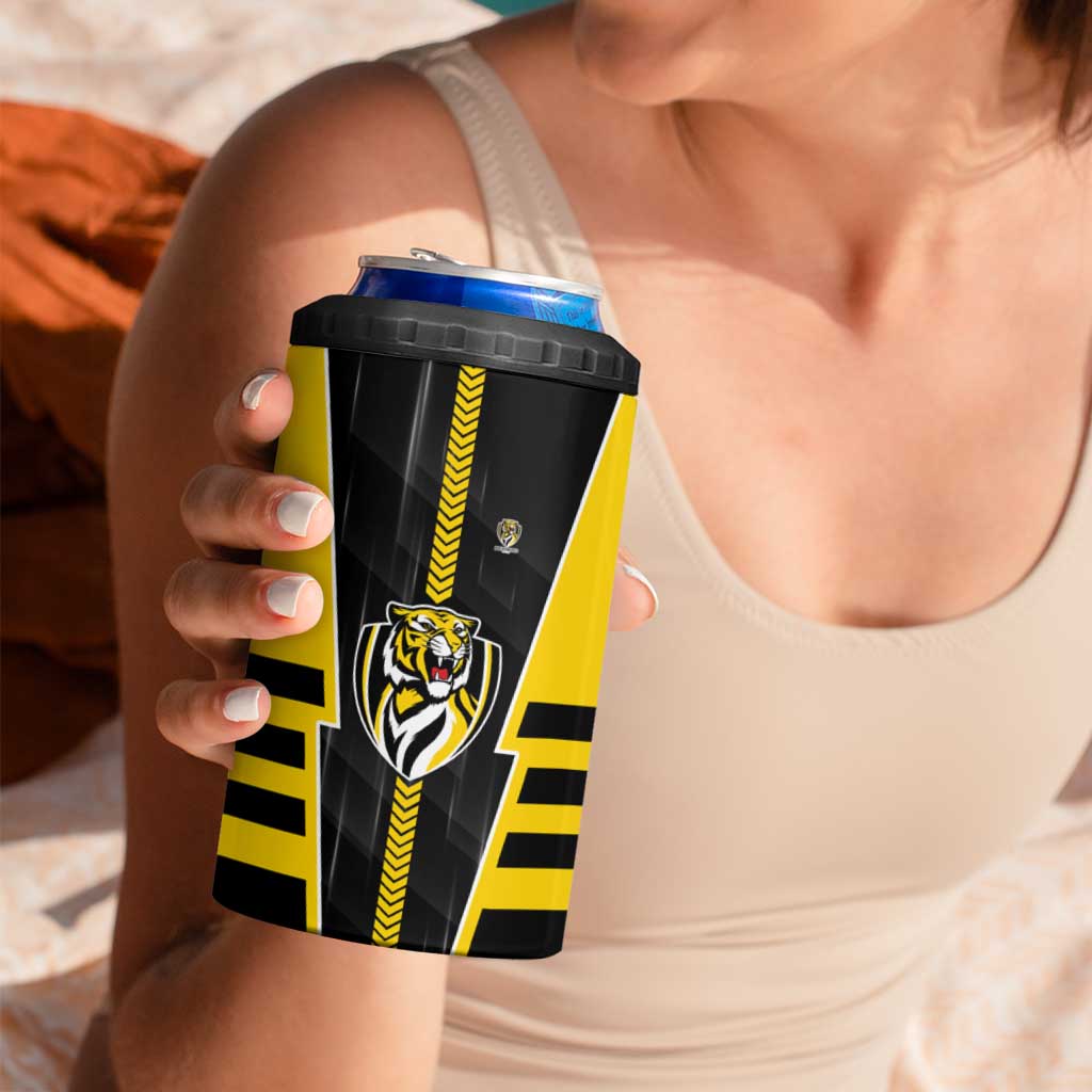 Personalized Richmond Tigers 4 in 1 Can Cooler Tumbler Modern Geometric Sports Graphic Style