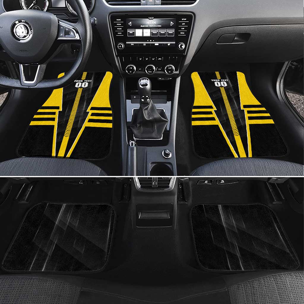 Personalized Richmond Tigers Car Mats Modern Geometric Sports Graphic Style