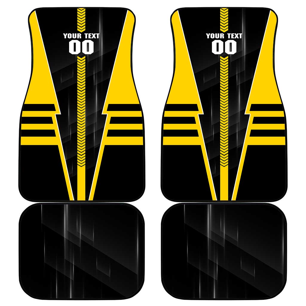 Personalized Richmond Tigers Car Mats Modern Geometric Sports Graphic Style