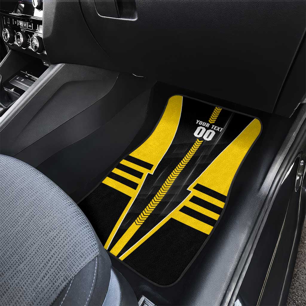 Personalized Richmond Tigers Car Mats Modern Geometric Sports Graphic Style